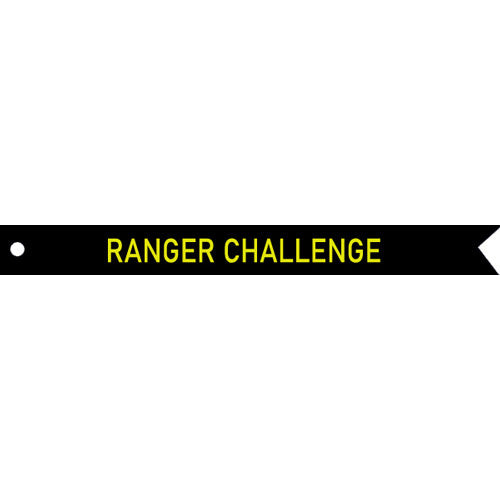 JROTC Army Streamer - Ranger Challenge - Black with yellow text