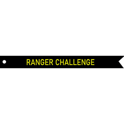 JROTC Army Streamer - Ranger Challenge - Black with yellow text