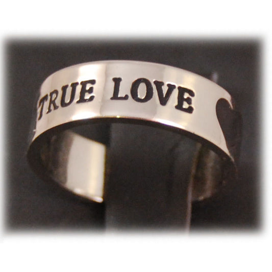 True Love Silver Band Ring  (Closeout Item)