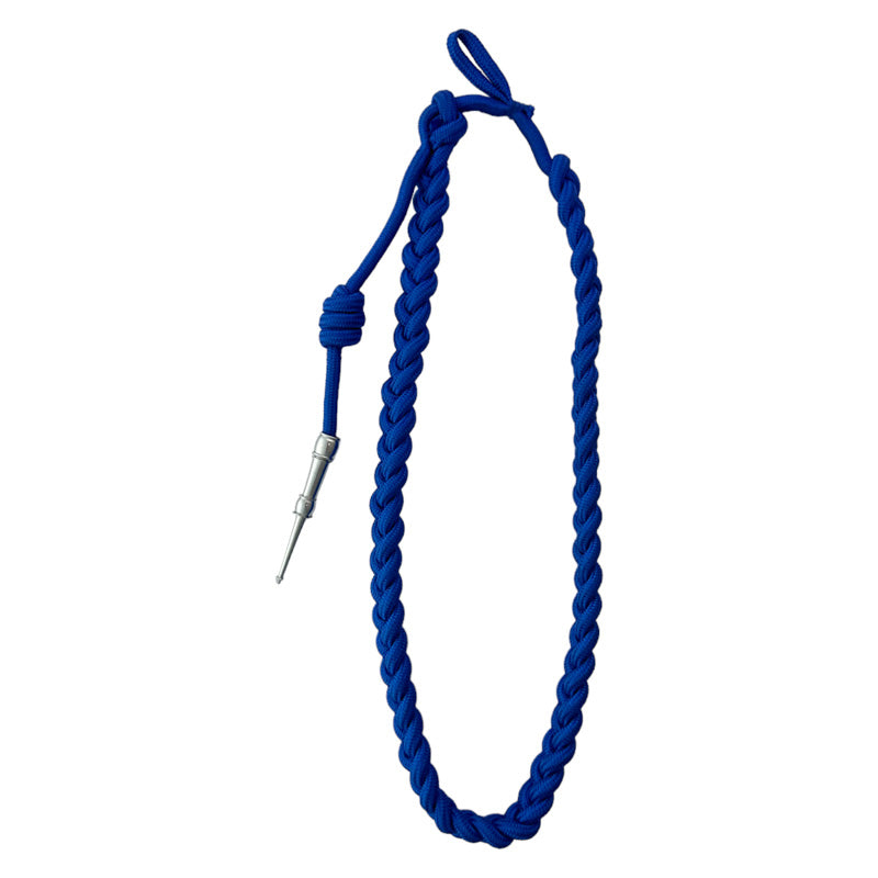 Lanyard Fourragere with Silver or Gold Tip (Button Loop) Select Color (Each)