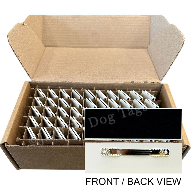 Blank Navy 1" X 3" Nameplates (Box Of 100)