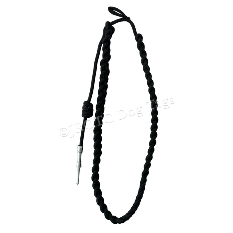 Lanyard Fourragere with Silver or Gold Tip (Button Loop) Select Color (Each)
