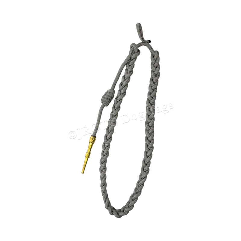 Lanyard Fourragere with Silver or Gold Tip (Button Loop) Select Color (Each)
