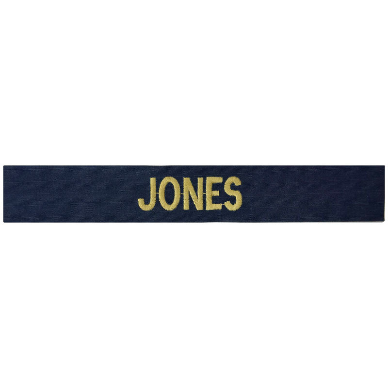 Officer Navy Blue Custom Name Tape Sew On (Each) (Takes About 3 Weeks)