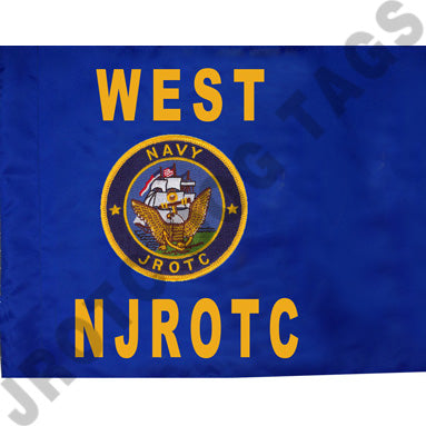NJROTC Guidon Flag with Navy JROTC Patch (Each) (Allow 4 Months)