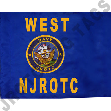 NJROTC Guidon Flag with Navy JROTC Patch (Each) (Allow 4 Months) - JROTC.com