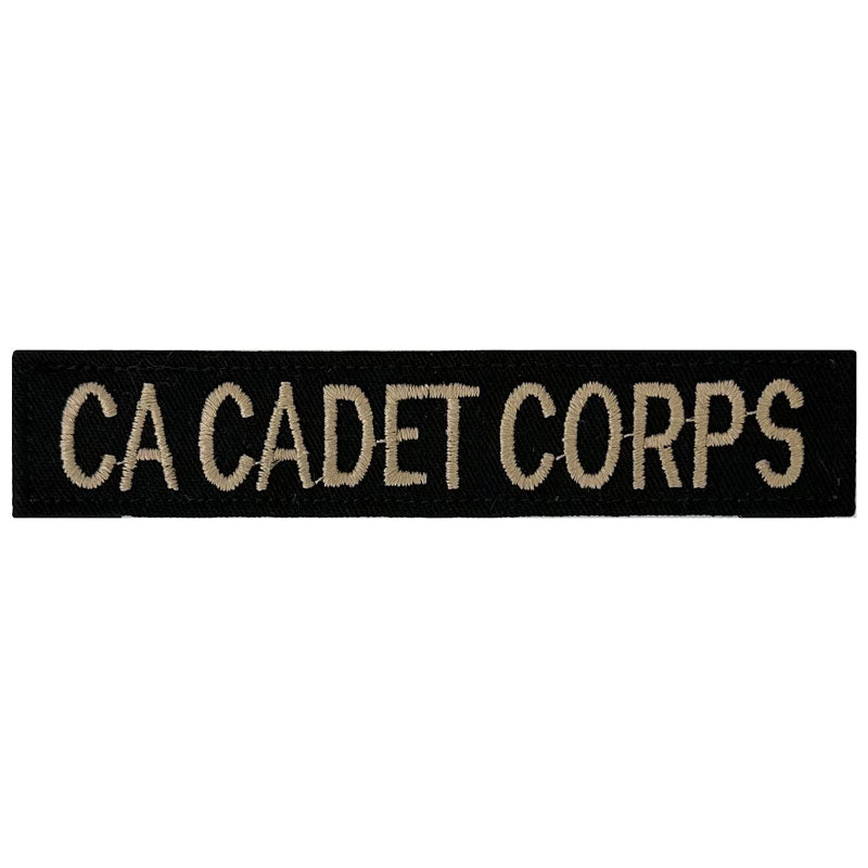 California Cadet Corps Name Tape with Hook Back