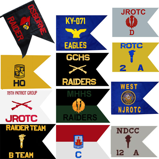 Custom Guidon Flag ROTC/JROTC (Each) (Allow 4 Months)