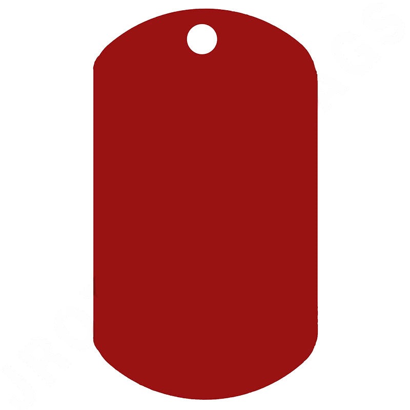 Embossable Red Dog Tags Blank (Box Of 100)