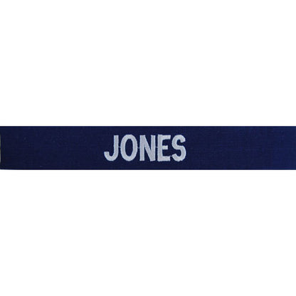 Custom Enlisted Navy Blue Name Tape Sew On (Each) (Takes About 3 Weeks)