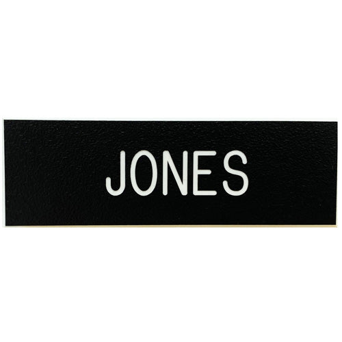 Pebble Finish Black Nameplate (Each) - JROTC.com