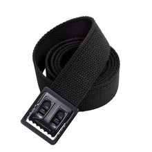 72 Inches Black Belt With Open Face Black Buckle Extra Long Unisx [JDT-05-005]