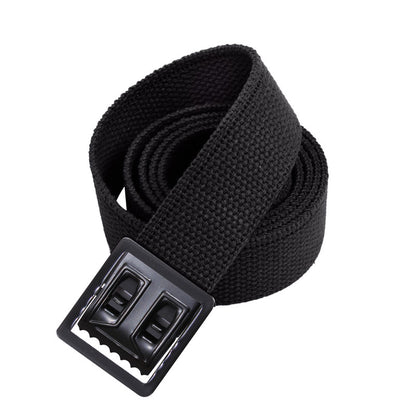 72 Inches Black Belt With Open Face Black Buckle Extra Long Unisx [JDT-05-005]