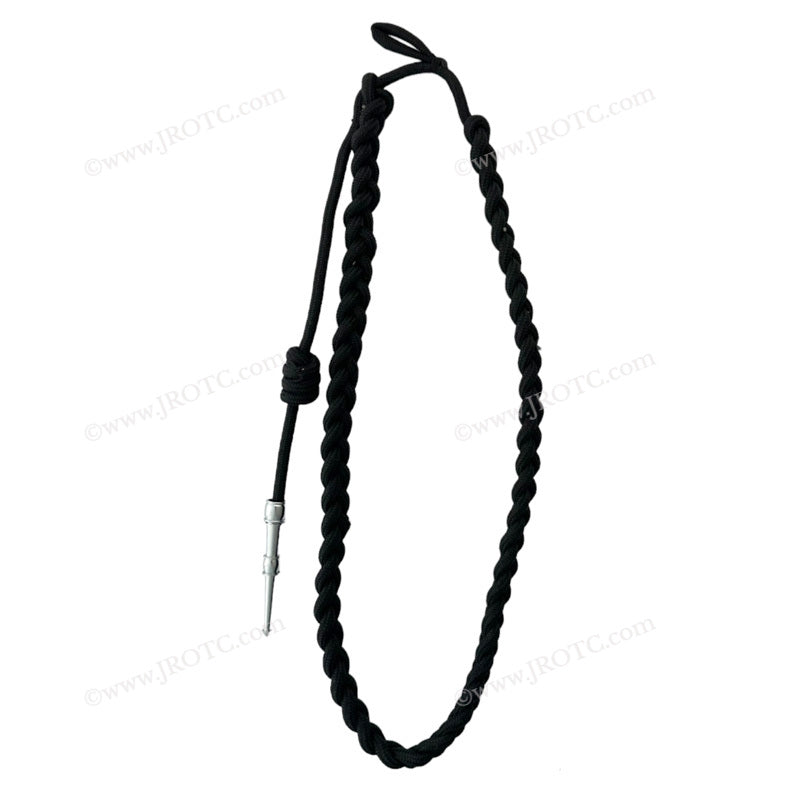 Lanyard Fourragere with Silver or Gold Tip (Button Loop) Select Color (Each)