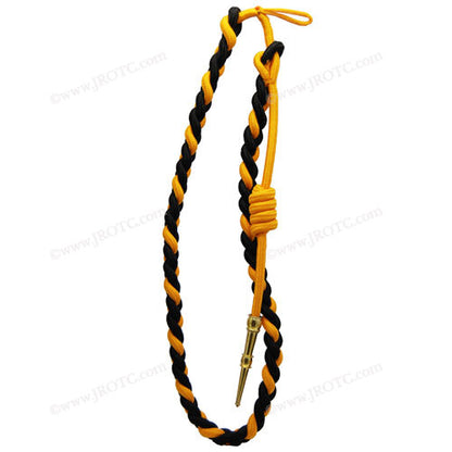 Lanyard Fourragere with Silver or Gold Tip (Button Loop) Select Color (Each)