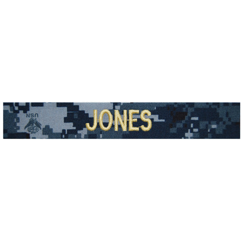NWU Blueberry Officer Navy Custom Nametape Sew On (Takes about 3 Weeks)