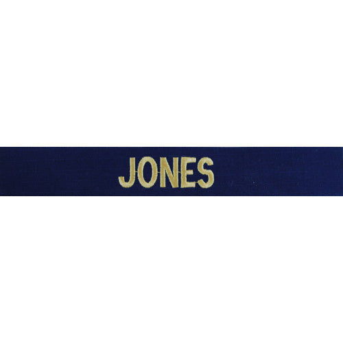 Officer Navy Blue Custom Name Tape Sew On (Each) (Takes About 3 Weeks)