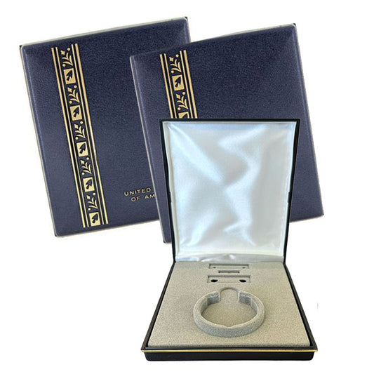 Small Military Blue Plastic Medal Presentation Box - 3 PK