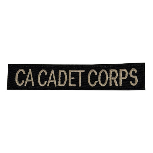 California Cadet Corps Name Tape with Hook Back