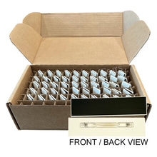 Blank Navy 3/4" X 3" Name plates (Box Of 100) [JDT-02-002]