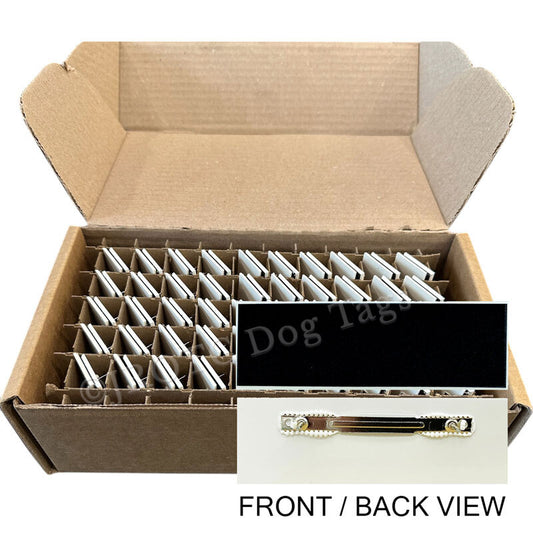 Blank Navy 1" X 3" Nameplates (Box Of 100)