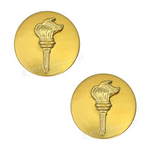 JROTC Collar Device Brass Enlisted Torch (Pr) [JDT-19-021]