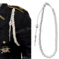 Lanyard Fourragere with Silver or Gold Tip (Button Loop) - Select Color