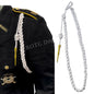 Lanyard Fourragere with Silver or Gold Tip (Button Loop) - Select Color