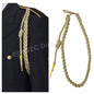 Lanyard Fourragere with Silver or Gold Tip (Button Loop) - Select Color