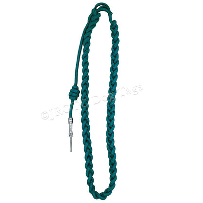 Lanyard Fourragere with Silver or Gold Tip (Button Loop) Select Color (Each)