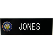 Navy with crest smooth 1x3 Name plates [JDT-NJ-002]