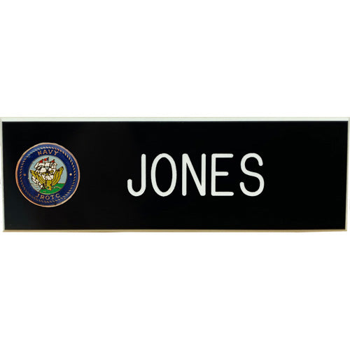 Navy with crest smooth 1x3 Name plates [JDT-NJ-002]