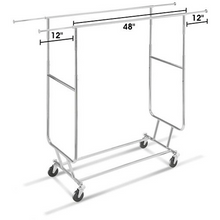 Double Rolling Clothes Rack - JROTC.com