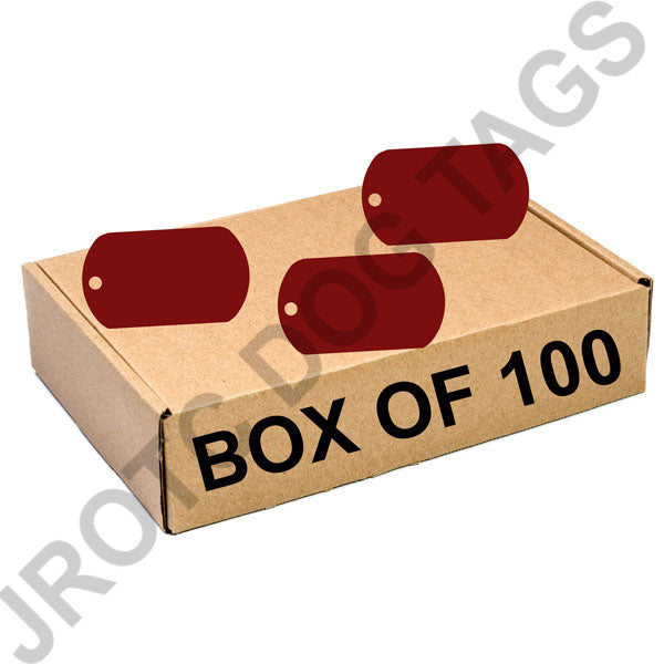 Embossable Red Dog Tags Blank (Box Of 100) – JROTC.com