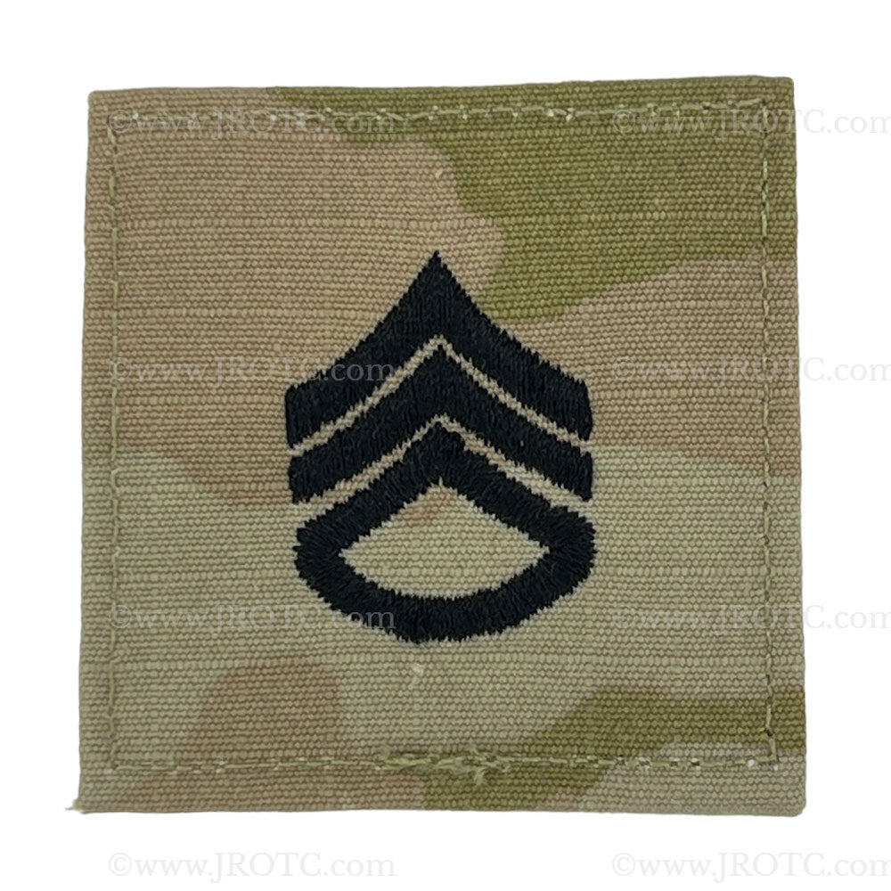 WW2 US Army Technical Sergeant Stripes – Olive, Pair, Reproduction Rank Patches
