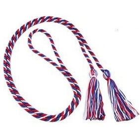Red/White/Blue Intertwined Single Graduation Cord (Each)
